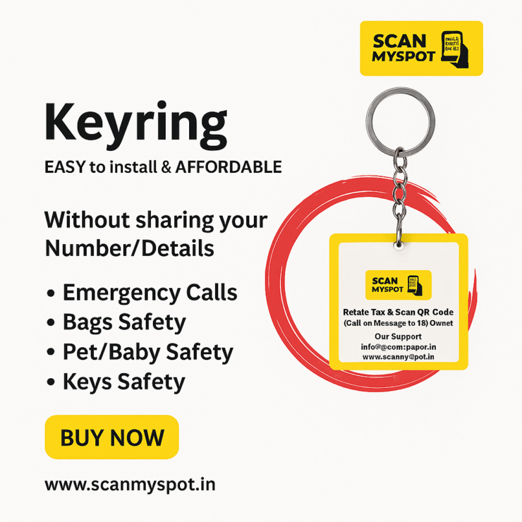 Keyring for Baby, Pets, Bags, Purses, and Passports. Includes 2 stickers and 1 Keyring